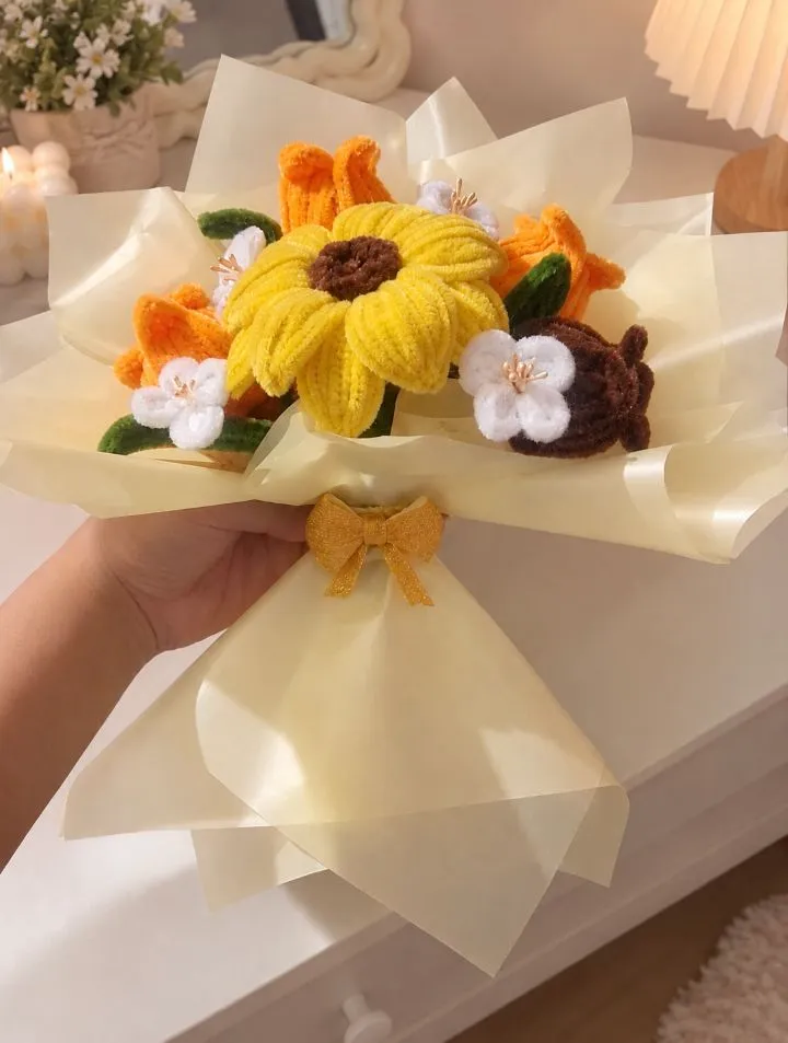 Ramos de flores de limpiapipas